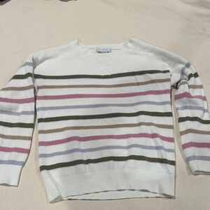Design History Striped Sweater - White, Pink, Green
